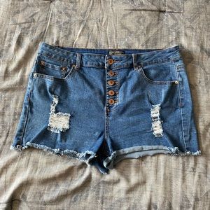 BOGO! Forever 21 Plus Size High Waist Denim Shorts